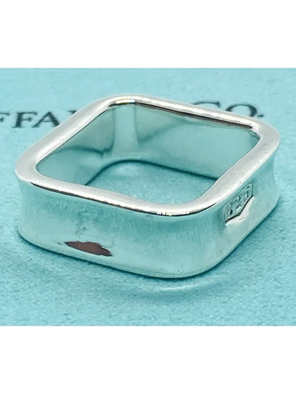 Tiffany & Co Sterling Silve 925 Square 1837 Ring